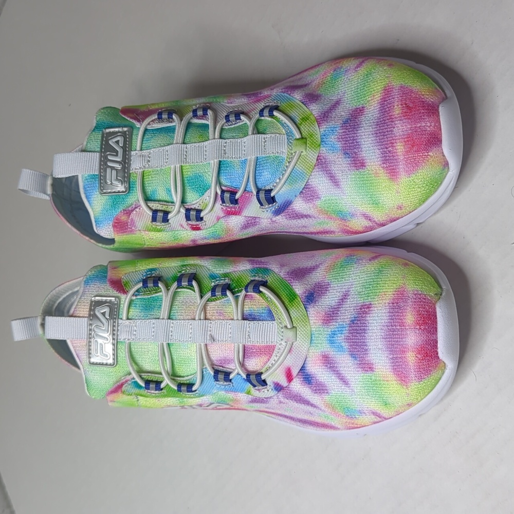 Fila Tie-Dye Sneakers - Pink, Green, Blue - Picture 2 of 7